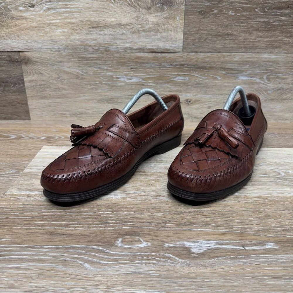 Georgio Brutini Naples Brown Leather Loafers Men's Size 10